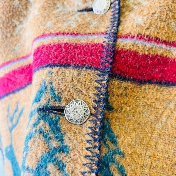 Wooded River Wool Blend Deer Vintage Jacket Small - Picture 2 of 7